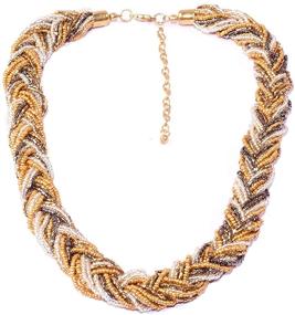 img 3 attached to RICHERA Girls' Braided Choker Necklace – Trendy Jewelry for Fashionable Girls