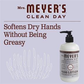 img 1 attached to 💜 Лосьон для рук Mrs. Meyer's Clean Day с лавандой - 12 жидких унций (упаковка из 2 штук): богатая и питательная формула