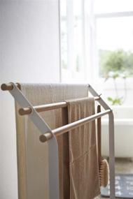 img 2 attached to 🛀 Organize Your Bathroom with the Yamazaki Home Tosca Bath Towel Hanger and Rack Holder