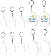 🔑 savita 12pcs 2" and 10pcs 3" acrylic blanks: clear waterproof circle discs with keychains for crafts & gifts logo