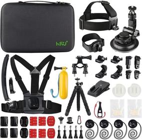 img 4 attached to Ultimate 60-in-1 Accessory Bundle Kit for GoPro Hero and Other Action Cameras - Enhance Your Filming Experience!