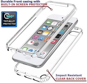 img 3 attached to 💥 Impact-Resistant iPod Touch Case with Screen Protector - Transparent TPU, Shockproof, 2FT Drop Test (Clear)