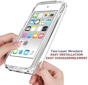 img 2 attached to 💥 Impact-Resistant iPod Touch Case with Screen Protector - Transparent TPU, Shockproof, 2FT Drop Test (Clear)