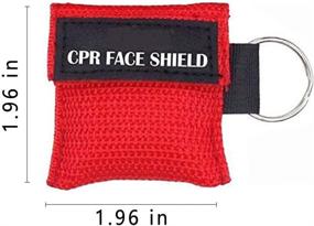 img 3 attached to 🚑 100 Pack of CPR Face Shield Mask Keychain Keyring Emergency Kit - Essential CPR Face Shields for First Aid and Training (Red-100)