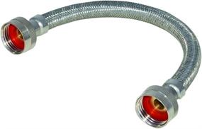 img 2 attached to 🌪️ Eastman 41021 Chrome Braided Stainless Steel Steam Dryer Adapter Hose, 3/4" FHT, 12" Length