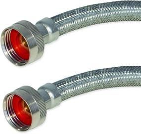 img 1 attached to 🌪️ Eastman 41021 Chrome Braided Stainless Steel Steam Dryer Adapter Hose, 3/4" FHT, 12" Length