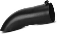 🚗 autosaver88 3.5 inch inlet black exhaust tip - high-performing 3.5" inlet 3.5" outlet 12" overall length stainless steel turn down exhaust tips with powder coated finish for improved tailpipe performance logo