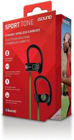 img 2 attached to 🎧 Беспроводные Bluetooth-наушники iSound Sport Tone: без путаницы, встроенный микрофон, регулировка громкости - черный/зеленый