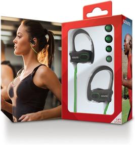 img 1 attached to 🎧 Беспроводные Bluetooth-наушники iSound Sport Tone: без путаницы, встроенный микрофон, регулировка громкости - черный/зеленый