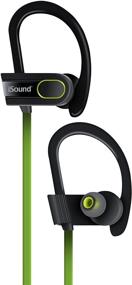 img 3 attached to 🎧 Беспроводные Bluetooth-наушники iSound Sport Tone: без путаницы, встроенный микрофон, регулировка громкости - черный/зеленый