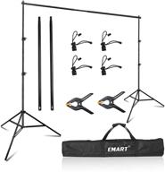 emart photography backdrop stand, 8 x 8 ft adjustable photo background holder, back drop banner support system kit for photoshoot video studio, birthday party logo