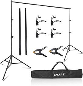 img 4 attached to EMART Photography Backdrop Stand, 8 x 8 ft Adjustable Photo Background Holder, Back Drop Banner Support System Kit for Photoshoot Video Studio, Birthday Party