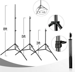 img 1 attached to EMART Photography Backdrop Stand, 8 x 8 ft Adjustable Photo Background Holder, Back Drop Banner Support System Kit for Photoshoot Video Studio, Birthday Party