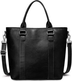 img 4 attached to Newshows Satchel Handbags Shoulder Leather