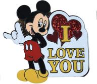 disney parks mickey mouse trading pin: express love in sign language logo