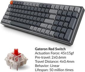 img 1 attached to 🔥 Keychron K4 Hot Swappable Mechanical Gaming Keyboard with Gateron Red Switch, RGB Backlit, 96% Layout, Aluminum Frame - Version 2: Ultimate Gaming Keyboard for Mac and Windows