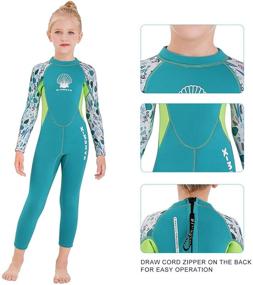 img 1 attached to DIVE & SAIL Kids 2.5mm Wetsuit: Long Sleeve UV Protection Thermal Swimsuit for Optimal Safety