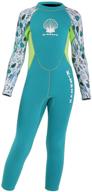 dive & sail kids 2.5mm wetsuit: long sleeve uv protection thermal swimsuit for optimal safety logo