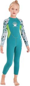 img 3 attached to DIVE & SAIL Kids 2.5mm Wetsuit: Long Sleeve UV Protection Thermal Swimsuit for Optimal Safety