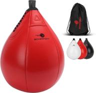 🥊 ultimate boxing speed bag set: pu leather speed bags for superior training - pear boxing speedbags with carry bag - boost mma performance with speedball reflex ball - high-quality boxing equipment speedpunch logo