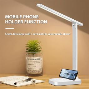 img 3 attached to 🔌 Touch Control LED Desk Lamp - Anti-Blue Light Reading Lamp, No Flicker Table Lamp with USB Charging, Foldable & Eye-Caring - Ideal for Office, Home, Dormitory - White