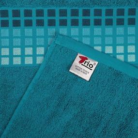 img 1 attached to Luxurious 6 Piece Teal Towel Set - Premium 100% Cotton, Soft & Absorbent Bath, Hand, and Washcloth Bundle - Trio Collection