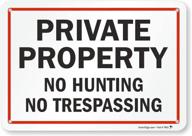 smartsign aluminum private property trespassing logo