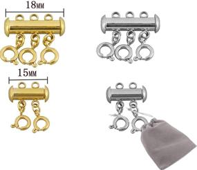 img 3 attached to ✨ Enhance Layered Jewelry Craft with Gold Necklace Spacer Clasp for Detangling and Locking (2pcs)