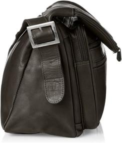 img 2 attached to 👜 Кожаная сумка через плечо Piel: Стильная и вместительная, черного цвета, единого размера