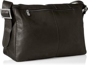 img 3 attached to 👜 Кожаная сумка через плечо Piel: Стильная и вместительная, черного цвета, единого размера