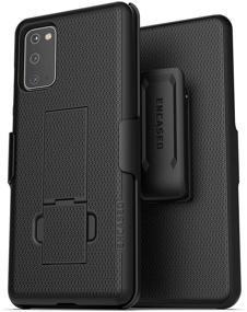 img 2 attached to 📱 Encased Galaxy S20 Belt Clip Case (2020 DuraClip) Slim Cover with Holster - Black | Samsung S20 6.2