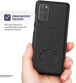 img 1 attached to 📱 Encased Galaxy S20 Belt Clip Case (2020 DuraClip) Slim Cover with Holster - Black | Samsung S20 6.2