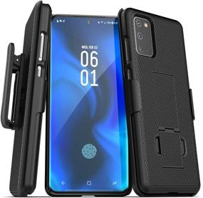 img 4 attached to 📱 Encased Galaxy S20 Belt Clip Case (2020 DuraClip) Slim Cover with Holster - Black | Samsung S20 6.2