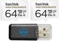 «🔍 улучшите видеозаписи наблюдения с набором из 2 карт памяти microsd sandisk high endurance на 64 гб» логотип