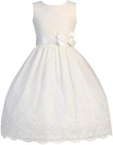 img 4 attached to 👗 Swea Pea & Lilli White Organza First Communion Dresses for Girls (7-16) and Plus Size