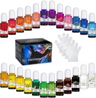 🌈 vibrant 24 colors epoxy resin pigment: highly concentrated uv resin colorant for jewelry making, art, crafts, and painting - 0.35oz bottles logo