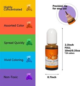 img 2 attached to 🌈 Vibrant 24 Colors Epoxy Resin Pigment: Highly Concentrated UV Resin Colorant for Jewelry Making, Art, Crafts, and Painting - 0.35oz Bottles