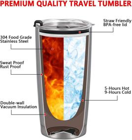 img 3 attached to 🥤 Premium Stainless Tumbler - Insulated Beverage Tumbler for Refreshing Drinks