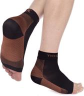 🦶 copper compression recovery foot sleeves - copper infused plantar fasciitis socks for arch pain and swelling reduction, heel spurs relief - large size with arch support for men & women логотип