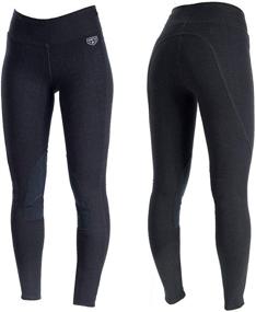 img 1 attached to Horze Active Womens Winter Tights Sports & Fitness in Team Sports