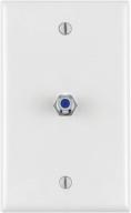 📺 enhance your video wall setup with leviton 40539-mw midsize video wall jack f-connector in white logo