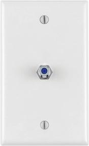 img 1 attached to 📺 Enhance Your Video Wall Setup with Leviton 40539-MW Midsize Video Wall Jack F-Connector in White
