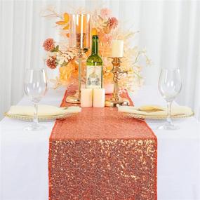 img 3 attached to Sequin Table Runner 108 14X108 Inch