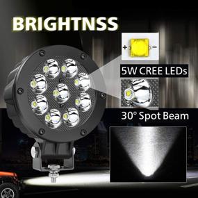 img 1 attached to High-Performance AKD Part 90W LED Pods: Round Driving & Spot 🚚 Lights for Off-Road Adventures - Ideal for Trucks, UTVs, ATVs, Pickups, and Boats