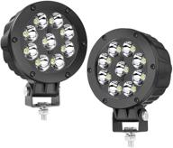 high-performance akd part 90w led pods: round driving & spot 🚚 lights for off-road adventures - ideal for trucks, utvs, atvs, pickups, and boats logo