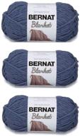 пряжа bernat blanket - 🧶 оптовый набор из 3 штук - страна синий 161200-106 логотип