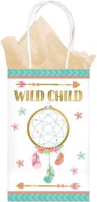 img 1 attached to 🎉 amscan Wild Child Printed Paper Gift Bags - 8pcs, White, One Size: Perfect for Every Celebration!