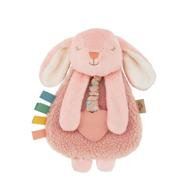 🐰 itzy ritzy bunny lovey with teether, ribbons, dangle arms, crinkle sound, sherpa fabric, minky plush, 0.175 lb logo
