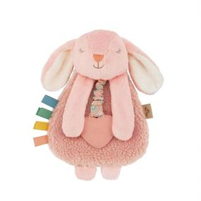 img 4 attached to 🐰 Itzy Ritzy Bunny Lovey with Teether, Ribbons, Dangle Arms, Crinkle Sound, Sherpa Fabric, Minky Plush, 0.175 lb