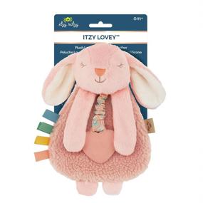 img 1 attached to 🐰 Itzy Ritzy Bunny Lovey with Teether, Ribbons, Dangle Arms, Crinkle Sound, Sherpa Fabric, Minky Plush, 0.175 lb